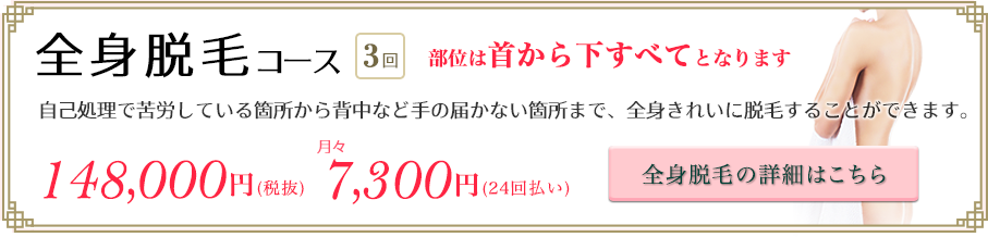 医療レーザー全身脱毛